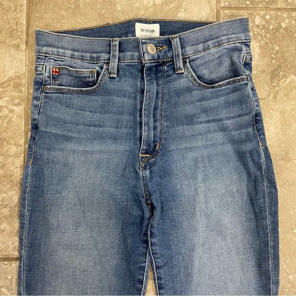 Hudson Blair High Rise Bootcut Crop Jeans Color Blue‎ (Brittany) Women’s Sz 26 - Picture 2 of 13